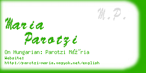 maria parotzi business card